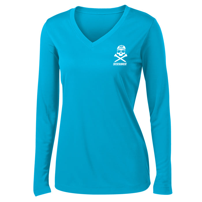 Ladies Long Sleeve PosiCharge Competitor V-Neck Tee