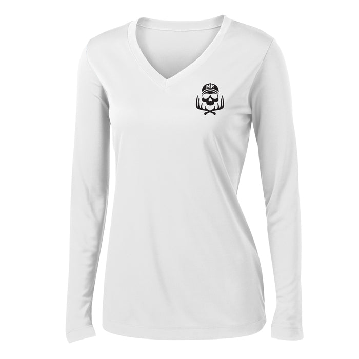 Ladies Long Sleeve PosiCharge Competitor V-Neck Tee